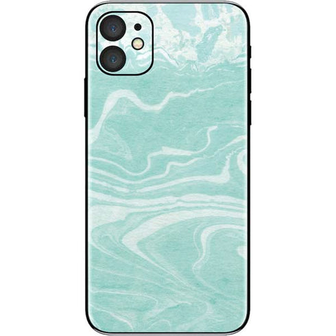 Mint Marbling iPhone 11 Skin