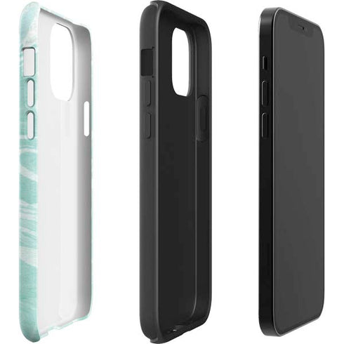 Mint Marbling iPhone 12 Impact Case