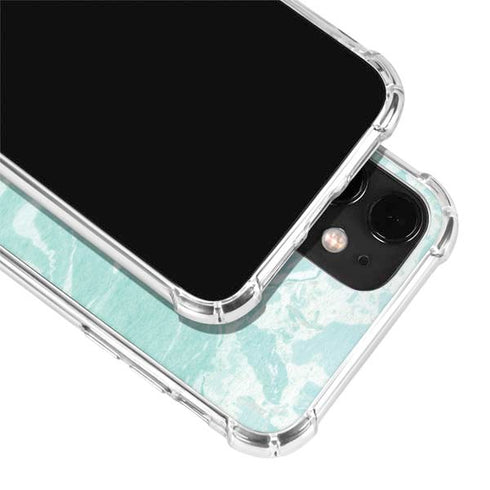 Mint Marbling iPhone 12 Mini Clear Case