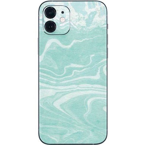 Mint Marbling iPhone 12 Mini Skin