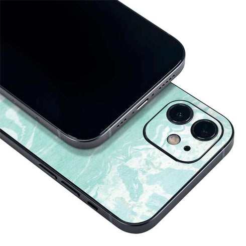 Mint Marbling iPhone 12 Mini Skin