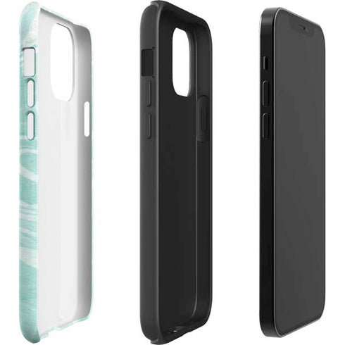 Mint Marbling iPhone 12 Pro Impact Case