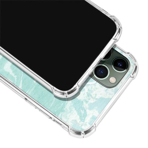 Mint Marbling iPhone 12 Pro Max Clear Case