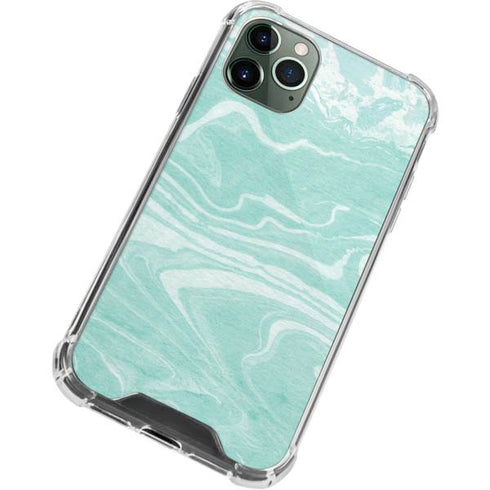 Mint Marbling iPhone 12 Pro Max Clear Case