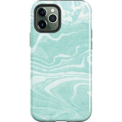 Mint Marbling iPhone 12 Pro Max Impact Case