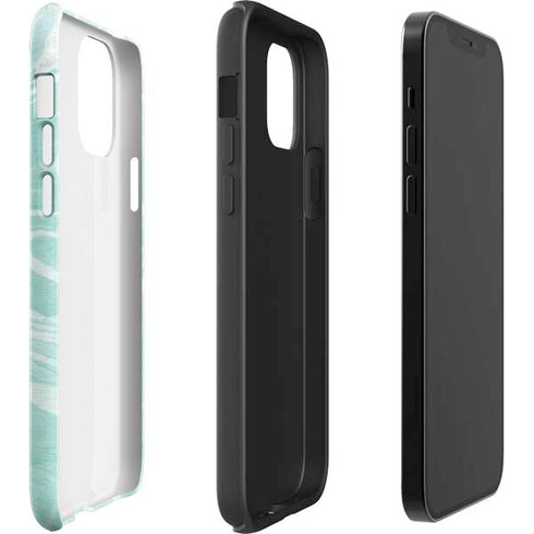 Mint Marbling iPhone 12 Pro Max Impact Case