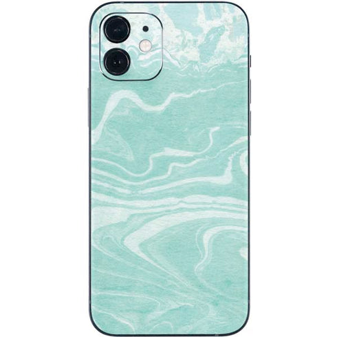 Mint Marbling iPhone 12 Skin