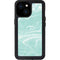 Mint Marbling iPhone 13 Mini Waterproof Case