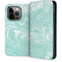 Mint Marbling iPhone 13 Pro Folio Case