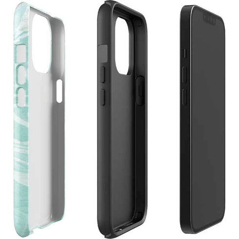 Mint Marbling iPhone 13 Pro Max Impact Case