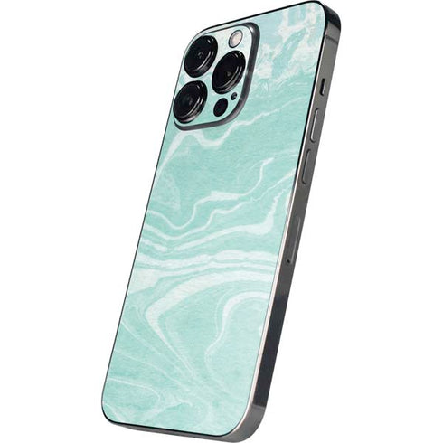 Mint Marbling iPhone 13 Pro Max Skin