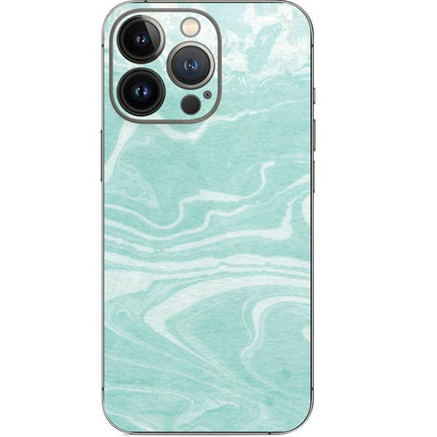 Mint Marbling iPhone 13 Pro Skin