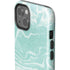 Mint Marbling iPhone 15 Plus Impact Case