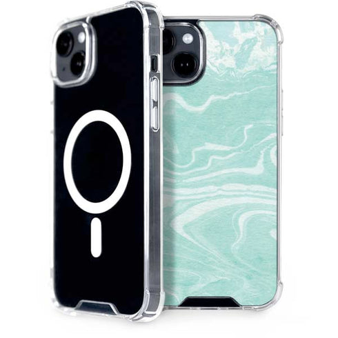 Mint Marbling iPhone 15 MagSafe Case