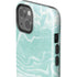 Mint Marbling iPhone 14 Impact Case