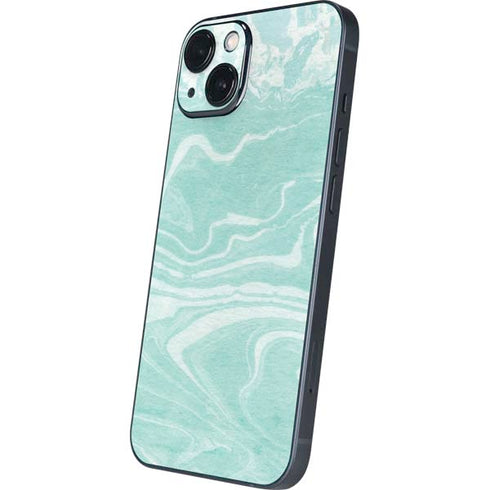 Mint Marbling iPhone 14 Plus Skin
