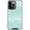 Mint Marbling iPhone 14 Pro Clear Case