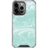 Mint Marbling iPhone 14 Pro Clear Case