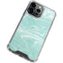 Mint Marbling iPhone 15 Pro Clear Case