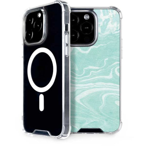 Mint Marbling iPhone 14 Pro MagSafe Case