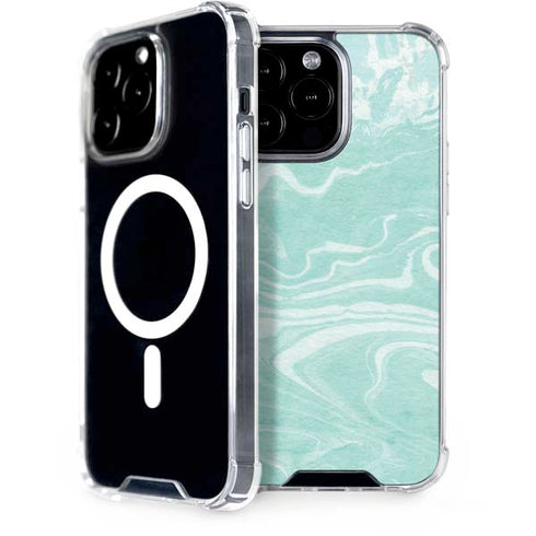 Mint Marbling iPhone 14 Pro Max MagSafe Case