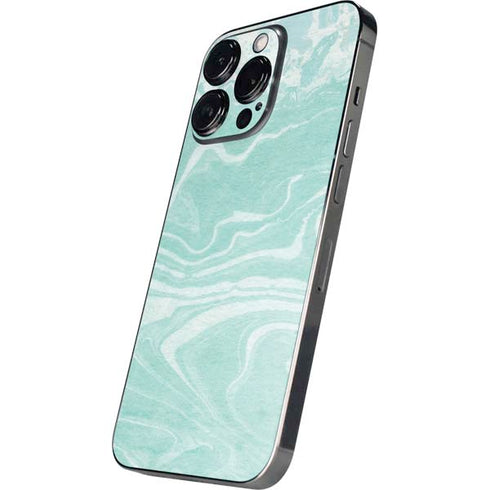 Mint Marbling iPhone 14 Pro Skin