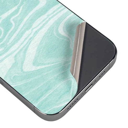 Mint Marbling iPhone 14 Pro Skin