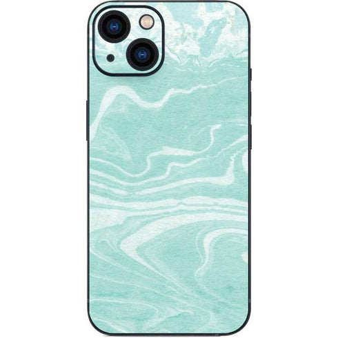 Mint Marbling iPhone 14 Skin
