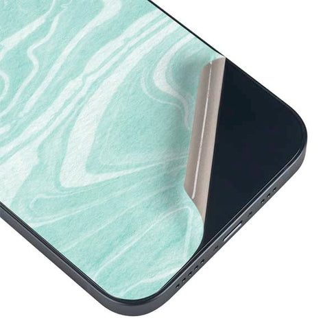 Mint Marbling iPhone 14 Skin