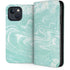 Mint Marbling iPhone 15 Plus Folio Case