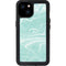 Mint Marbling iPhone 15 Plus Waterproof Case