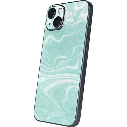 Mint Marbling iPhone 15 Skin