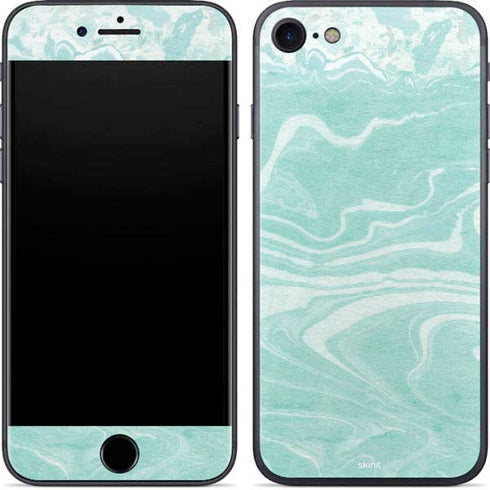 Mint Marbling iPhone 7 Skin