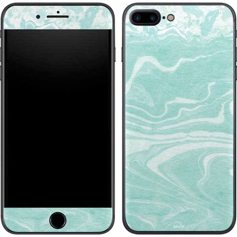 Mint Marbling iPhone 8 Plus Skin
