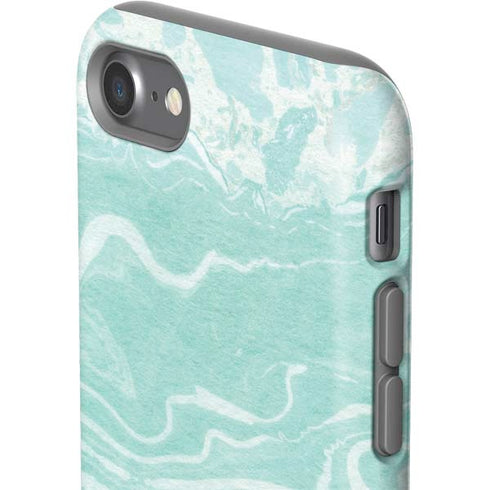 Mint Marbling iPhone SE (2nd & 3rd Gen) Pro Case