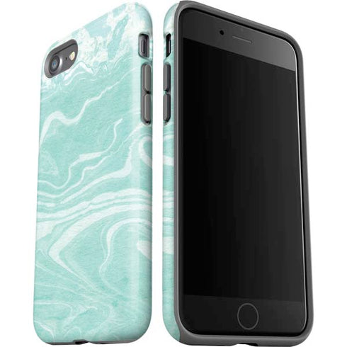 Mint Marbling iPhone SE (2nd & 3rd Gen) Pro Case