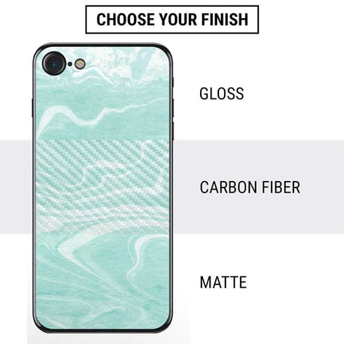 Mint Marbling iPhone SE (2nd & 3rd Gen) Skin