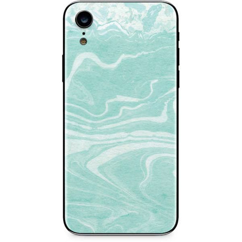 Mint Marbling iPhone XR Skin