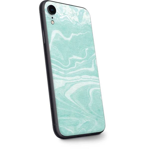 Mint Marbling iPhone XR Skin