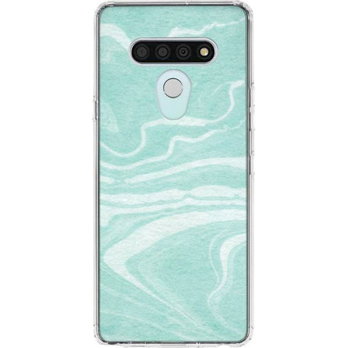 Mint Marbling LG Stylo 6 Clear Case