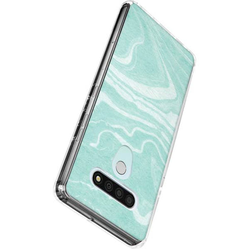 Mint Marbling LG Stylo 6 Clear Case