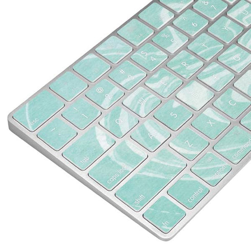 Mint Marbling Magic Keyboard Skin
