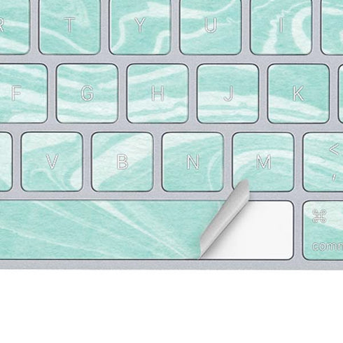 Mint Marbling Magic Keyboard Skin