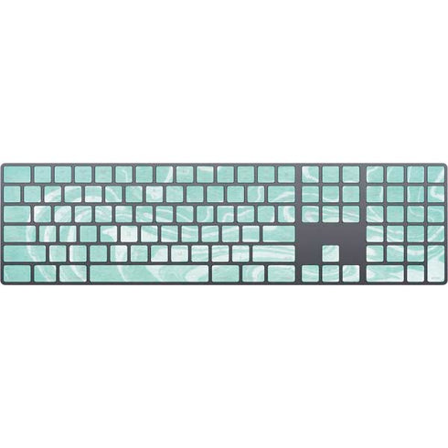 Mint Marbling Magic Keyboard with Numeric Keypad Skin