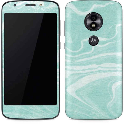 Mint Marbling Moto E5 Play Skin
