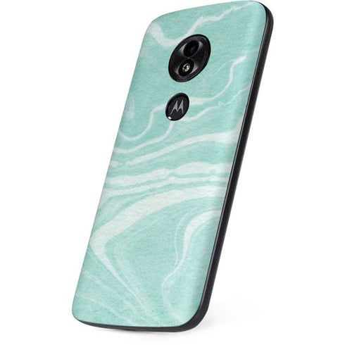 Mint Marbling Moto E5 Play Skin