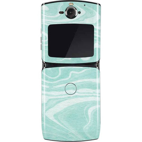 Mint Marbling Motorola RAZR Skin