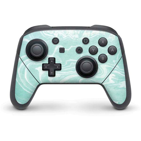 Mint Marbling Nintendo Switch Pro Controller Skin