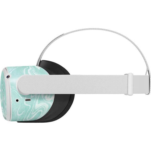 Mint Marbling Oculus Quest 2 Skin