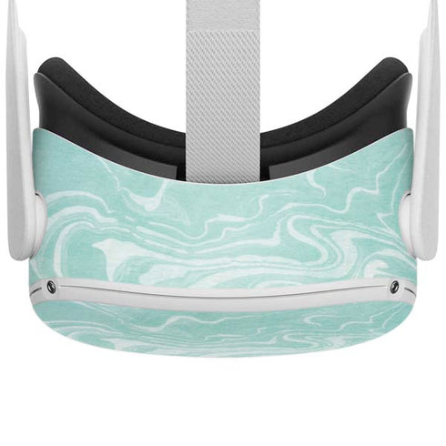 Mint Marbling Oculus Quest 2 Skin
